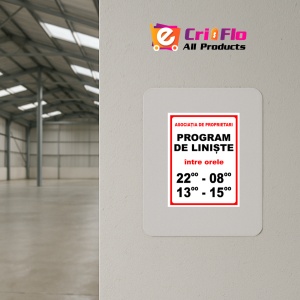 Indicator Pentru asociatia de proprietari si program de liniste, Sticker autocolant - Img 3