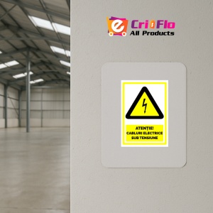 Indicator Pentru atentie cabluri electrice sub tensiune, Sticker autocolant - Img 3