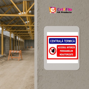 Indicator Pentru centrala termica accesul interzis persoane neautorizate., Sticker autocolant - Img 5