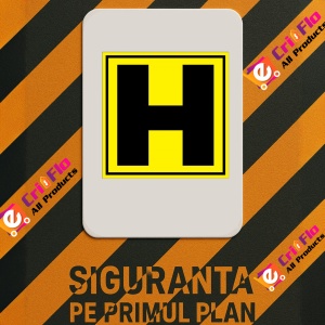 Indicator Pentru depozit litera H randul H si poarta H, Sticker autocolant - Img 2