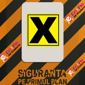 Indicator Pentru depozit litera X randul X si poarta X, Sticker autocolant - Img 2