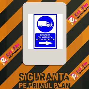 Indicator Pentru dirijarea obligatorie a autovehiculelor in dreapta, Sticker autocolant - Img 2