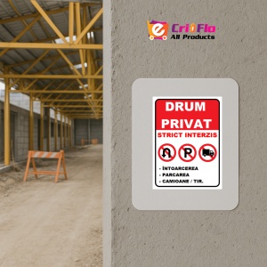 Indicator pentru drum privat intoarcerea parcarea camioane tir, Sticker autocolant - Img 5