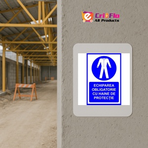 Indicator Pentru echiparea obligatorie cu haine de protectie, Sticker autocolant - Img 5
