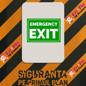 Indicator Pentru emergency exit, Sticker autocolant - Img 2