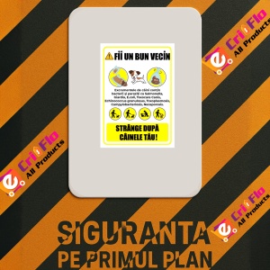 Indicator Pentru excrementele de caini, Sticker autocolant - Img 2