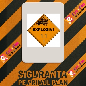 Indicator Pentru explozivi clasa 1.1, Sticker autocolant - Img 2
