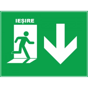 Indicator Pentru iesire de siguranta in caz de urgenta, Sticker autocolant