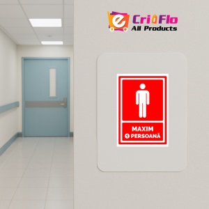 Indicator Pentru maxim 1 persoana, Sticker autocolant - Img 4