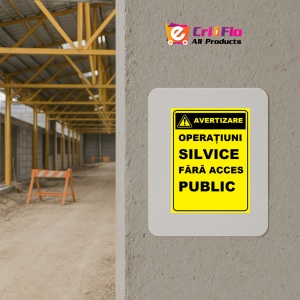 Indicator Pentru operatiuni silvice fara acces public, Sticker autocolant - Img 5
