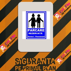 Indicator Pentru parcare rezervata batranilor seniori, Sticker autocolant - Img 2