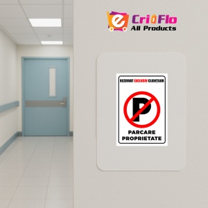 Indicator Pentru parcare rezervata exclusiva clientilor, Sticker autocolant - Img 4