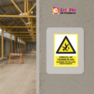 Indicator Pentru pericol de cadere in gol danger of falling from height, Sticker autocolant - Img 5