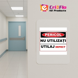 Indicator Pentru pericol utilizati utilaj defect, Sticker autocolant - Img 4