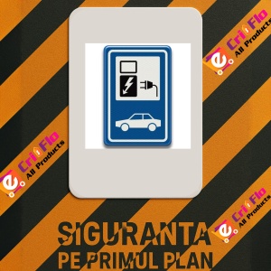 Indicator pentru punct de incarcare auto, Sticker autocolant - Img 2