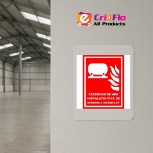Indicator Pentru rezervor de apa instalatie fixa de stingere a incendiilor, Sticker autocolant - Img 3