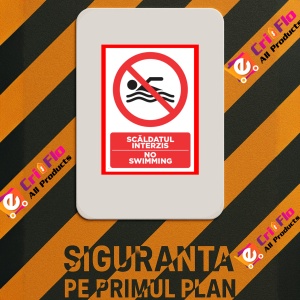 Indicator Pentru scaldatul interzis no swimming, Sticker autocolant - Img 2