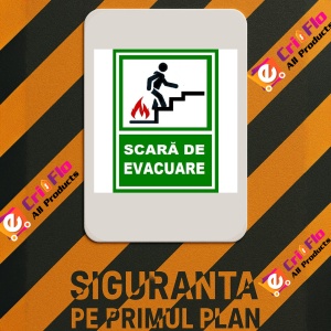 Indicator Pentru scara de iesire pe scara in dreapta sus, Sticker autocolant - Img 2
