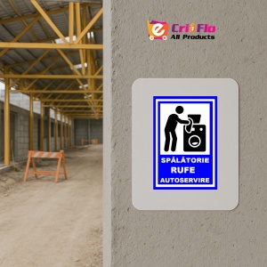 Indicator Pentru spalatorie rufe autoservire self, Sticker autocolant - Img 5