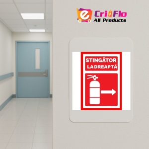 Indicator Pentru stingator cu sageata la dreapta, Sticker autocolant - Img 4