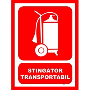 Indicator Pentru stingator transportabil, Sticker autocolant