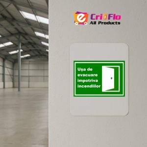 Indicator Pentru usa de evacuare impotriva incendiilor, Sticker autocolant - Img 3