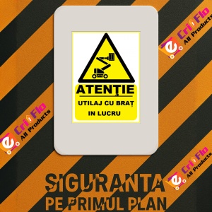 Indicator Pentru utilaj cu brat, Sticker autocolant - Img 2