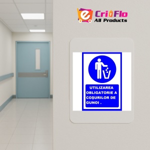 Indicator Pentru utilizarea obligatorie a cosurilor de gunoi, Sticker autocolant - Img 4