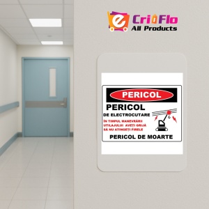 Indicator Pericol de electrocutare nu atingeti firele de curent, Sticker autocolant - Img 4