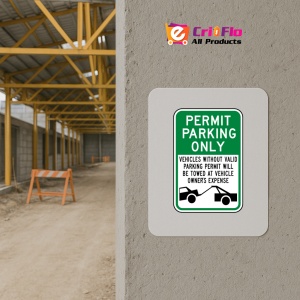 Indicator Permit Parking Only Violators Towed Sign, Sticker autocolant - Img 5