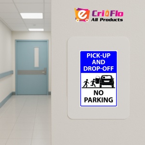 Indicator Pickup and drop-off no parking sign, Sticker autocolant - Img 4