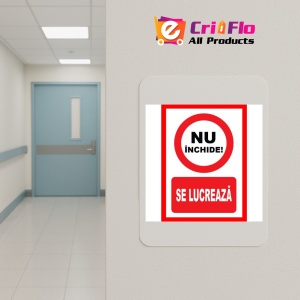 Indicator Placute nu inchideti se lucreaza, Sticker autocolant - Img 4