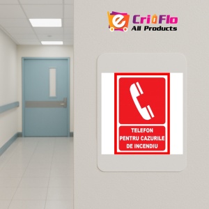 Indicator Placute telefon pentru cazurile de incendiu, Sticker autocolant - Img 4