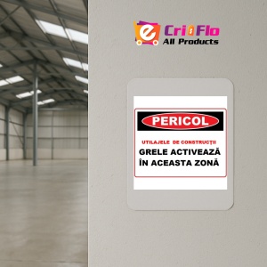 Indicator Placute utilajele de constructii grele activeaza in aceasta zona, Sticker autocolant - Img 3
