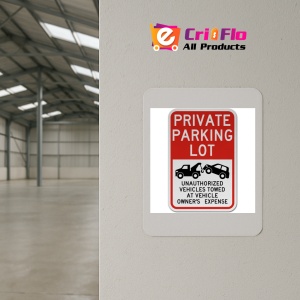 Indicator Private Parking Lot Unauthorized Vehicles sign, Sticker autocolant - Img 3