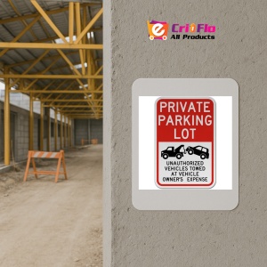 Indicator Private Parking Lot Unauthorized Vehicles sign, Sticker autocolant - Img 5