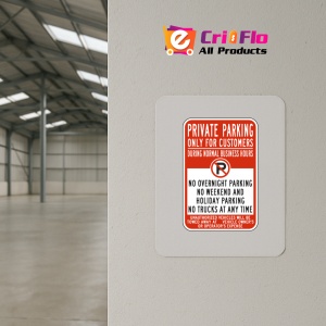 Indicator Private Parking Only For Customers Sign, Sticker autocolant - Img 3