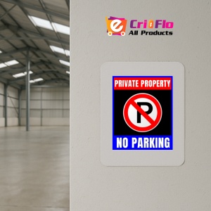 Indicator Private property no parking signs, Sticker autocolant - Img 3