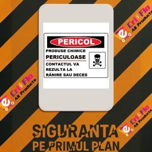 Indicator Produse chimice periculoase pericol de moarte, Sticker autocolant - Img 2