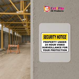 Indicator Property Under Surveillance Sign, Sticker autocolant - Img 5