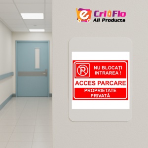 Indicator Proprietate privata nu blocati intrarea acces parcare, Sticker autocolant - Img 4