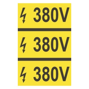 Indicator protectia muncii 30V, Sticker autocolant