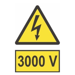 Indicator protectia muncii 400V, Sticker autocolant
