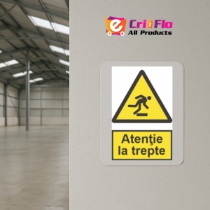 Indicator protectia muncii atentie la trepte, Sticker autocolant - Img 4