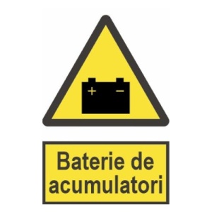 Indicator protectia muncii baterie de acumulatori, Sticker autocolant