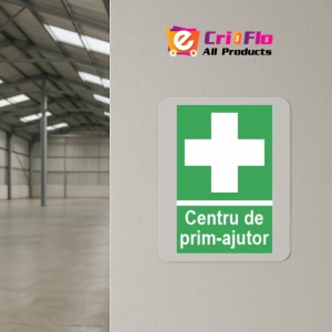 Indicator protectia muncii centru de prim ajutor, Sticker autocolant - Img 4