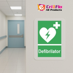 Indicator protectia muncii defibrilator, Sticker autocolant - Img 5