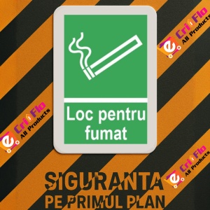 Indicator protectia muncii loc pentru fumat, Sticker autocolant - Img 3