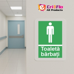 Indicator protectia muncii toaleta wc barbati, Sticker autocolant - Img 5