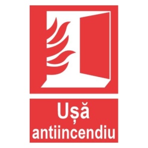 Indicator protectia muncii usa antiincendiu, Sticker autocolant
